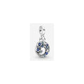 Dije "Olas del Océano" con Zirconias Azules y Transparentes