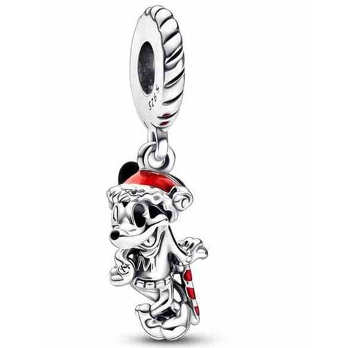Charm Mickey Navideño con Bastón de Caramelo