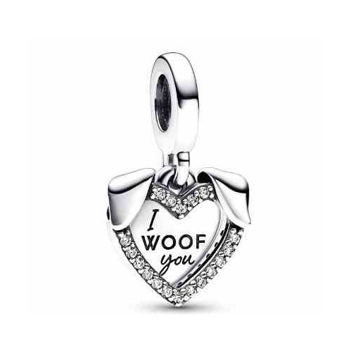 Charm "I Woof You" Corazón Perro