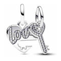 Corazón 'Love' con Llave de Plata