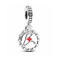 Charm Estetoscopio con Cruz Roja y Corazones