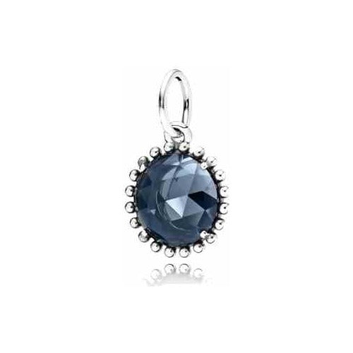 Colgante de Circonita Azul con Bisel Engarzado