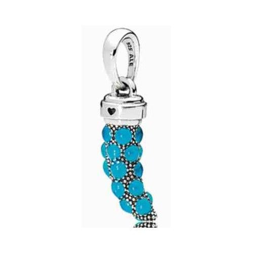 Charm Corno de la Suerte con Turquesas