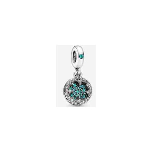 Charm Colgante Flor de Primavera Esmeralda