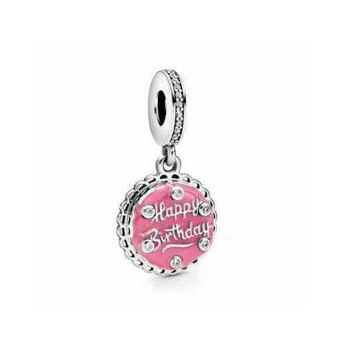 Charm "Happy Birthday" Tarta Rosa