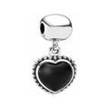 Corazón Negro Colgante para Pulsera