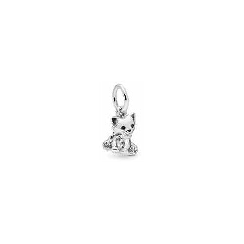 Dijes de Gatito Sentado en Plata
