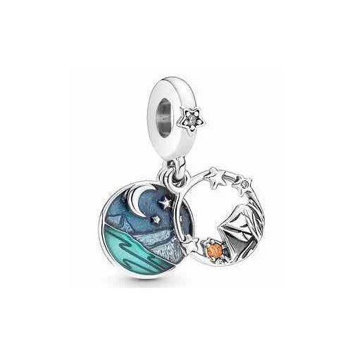 Charm Colgante Luna y Campamento Estrellado