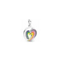 Charm corazón Arcoíris con Brillo