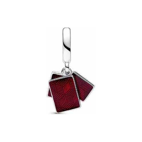 Conjunto de Dijes de Naipes Rojos Esfumados