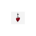 Charm Corazón Rojo con Baño de Plata