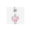 Charm Corazón Rosa Brillante