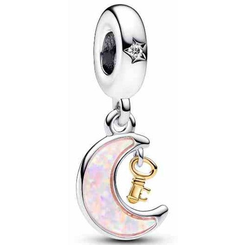 Charm Luna con Llave Dorada y Estrella