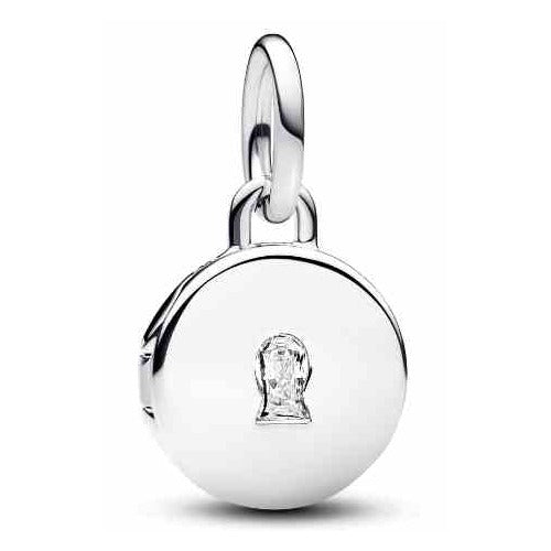 Charm Candado de Plata y Circonita