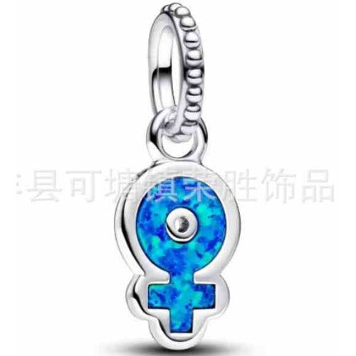 Colgante Símbolo Femenino Azul Neón