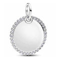 Charm Círculo Brillante con Borde de Cristales