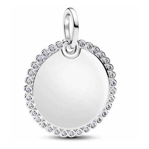 Charm Círculo Brillante con Borde de Cristales