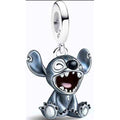 Charm Dije Stitch Ojos Cerrados Plata 925