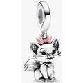 Charms Colgante Gatita Marie con Lazo Rosa y Brillante