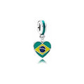 Corazón con bandera de Brasil