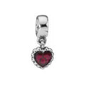Corazón Rojo Brillante con Número Seis