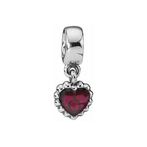 Corazón Rojo Brillante con Número Seis
