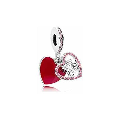 Dije Corazón Doble "I Love You"
