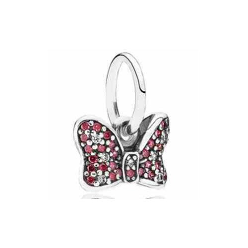Charm Mariposa Rosa y Brillante