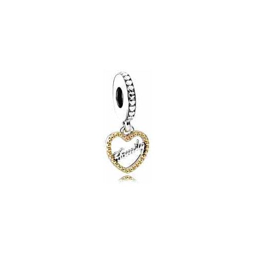 Charm Corazón Family Dorado y Plateado