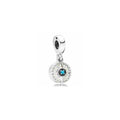 Charm Brújula Azul Plateada