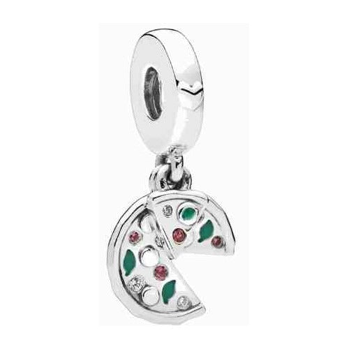 Charm Colgante Pizza con Piedras