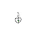 Corazón Colgante con Piedra Verde