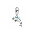 Charm Diente de Tiburón con Circonita Azul