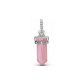 Colgante de Cristales Rosa y Plata