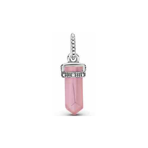 Colgante de Cristales Rosa y Plata