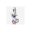 Charm Ave Fénix de Plata Esterlina y Cristales Rosas