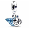 Charm Cangrejo Ermitaño Azul Brillante