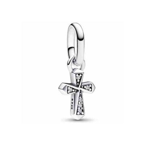 Dije Cruz Brillante Plata 925