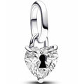 Charm Corazón Candado con Circonita