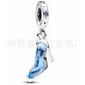 Dije Zapato de Cristal Azul