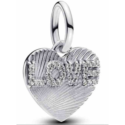 Corazón LOVE con Circonitas