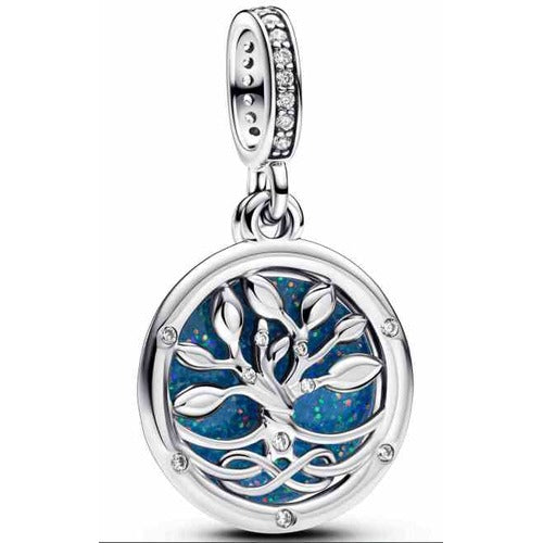 Charm Árbol de la Vida Azul Brillante