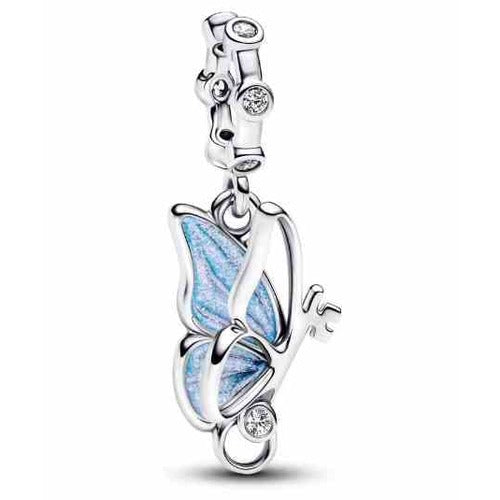 Dije Mariposa Azul Brillante