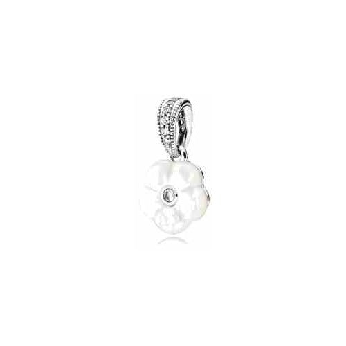 Charm Flor Madre Perla y Circonitas