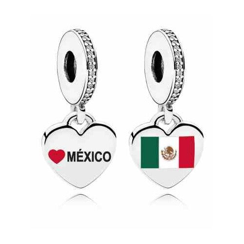 Corazón "México" con Bandera Mexicana