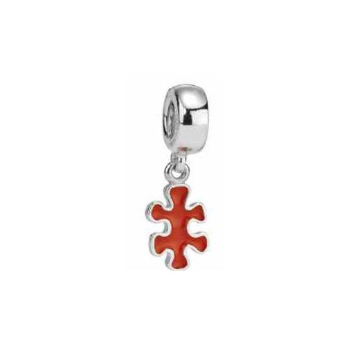 Charm Colgante Puzzle Rojo