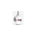 Charm "Love" con Corazón Rosa