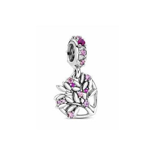 Charm Árbol de Familia con Cristales Rosas