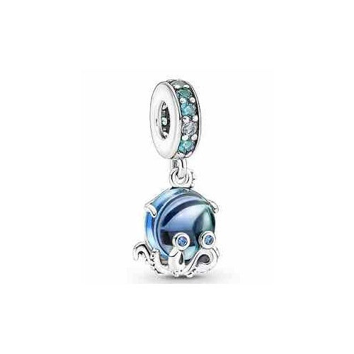 Charm Pulpo Azul con Circonitas