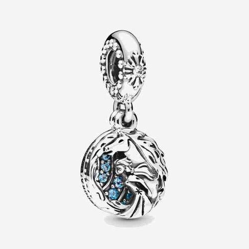 Charm Colgante Reina de Hielo y Copo de Nieve Brillante